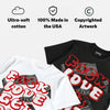 Bred 4s DopeSkill T-Shirt F#ck Love Get Money Graphic