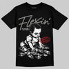Jordan 4 Bred DopeSkill T-Shirt Flexin' Graphic Streetwear - Black