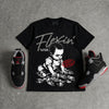 Bred 4s DopeSkill T-Shirt Flexin' Graphic