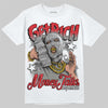 Jordan 4 Bred DopeSkill T-Shirt Get Rich Graphic Streetwear - White 