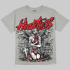 Jordan 4 Bred DopeSkill Oversize Print T-Shirt Heartless Graphic Streetwear - Grey