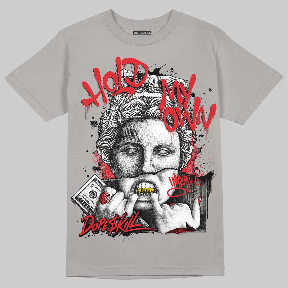 Jordan 4 Bred DopeSkill T-Shirt Hold My Own Graphic Streetwear - Gravel
