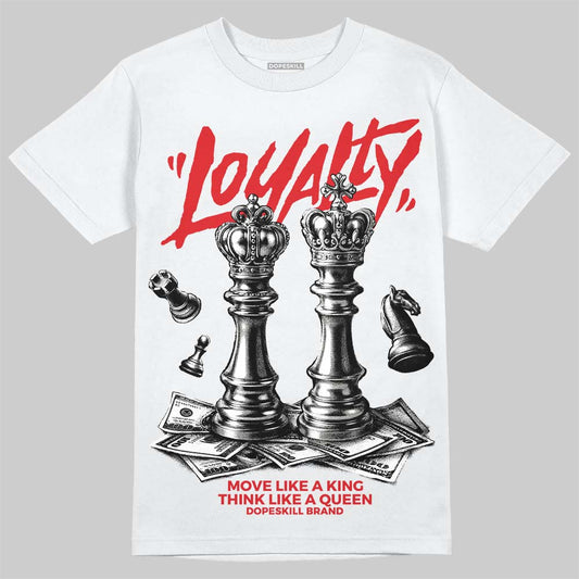 Jordan 4 Bred DopeSkill T-Shirt Loyalty Graphic Streetwear - White 