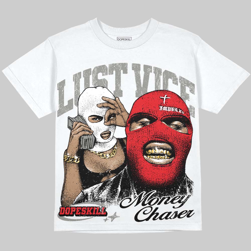 Jordan 4 Bred DopeSkill Oversize Print T-Shirt Lust Vice Graphic Streetwear - White