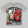 Jordan 4 Bred DopeSkill Oversize Print T-Shirt Lust Vice Graphic Streetwear - Grey