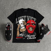 Bred 4s DopeSkill Oversize Print T-Shirt Lust Vice Graphic