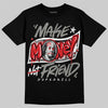 Jordan 4 Bred DopeSkill T-Shirt Make Money Not Friend Typo Graphic Streetwear - Black