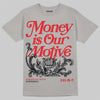 Jordan 4 Bred DopeSkill T-Shirt Money Is Our Motive Typo Graphic Streetwear - Gravel