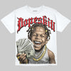Jordan 4 Bred DopeSkill Oversize Print T-Shirt Money Loves Me Graphic Streetwear - White