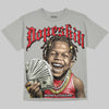 Jordan 4 Bred DopeSkill Oversize Print T-Shirt Money Loves Me Graphic Streetwear - Grey