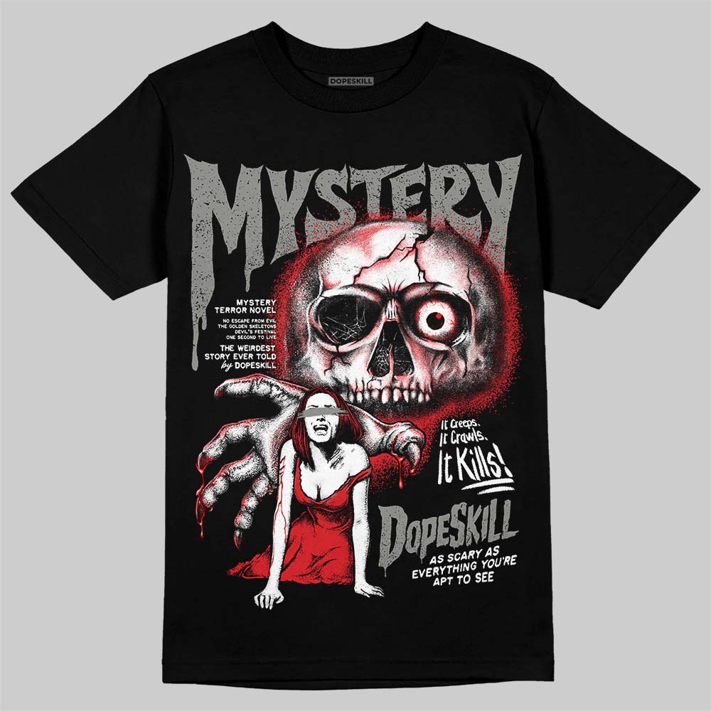 Jordan 4 Bred DopeSkill T-Shirt Mystery Ghostly Grasp Graphic Streetwear - Black