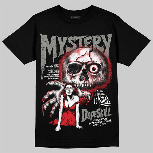 Jordan 4 Bred DopeSkill T-Shirt Mystery Ghostly Grasp Graphic Streetwear - Black