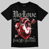 Jordan 4 Bred DopeSkill T-Shirt No Love For My Haters Graphic Streetwear - Black