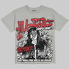 Jordan 4 Bred DopeSkill Oversize Print T-Shirt No Money No Lust Graphic Streetwear - Grey