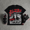 Bred 4s DopeSkill Oversize Print T-Shirt No Money No Lust Graphic