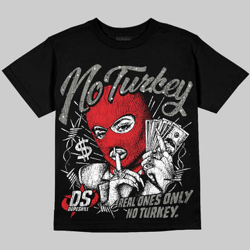 Jordan 4 Bred DopeSkill Oversize Print T-Shirt No Turkey Graphic Streetwear - Black