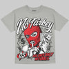 Jordan 4 Bred DopeSkill Oversize Print T-Shirt No Turkey Graphic Streetwear - Grey
