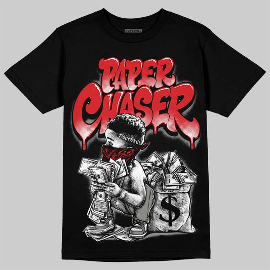 Jordan 4 Bred DopeSkill T-Shirt Paper Chaser Boy Graphic Streetwear - Black