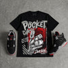 Bred 4s DopeSkill T-Shirt Pocket Change Graphic