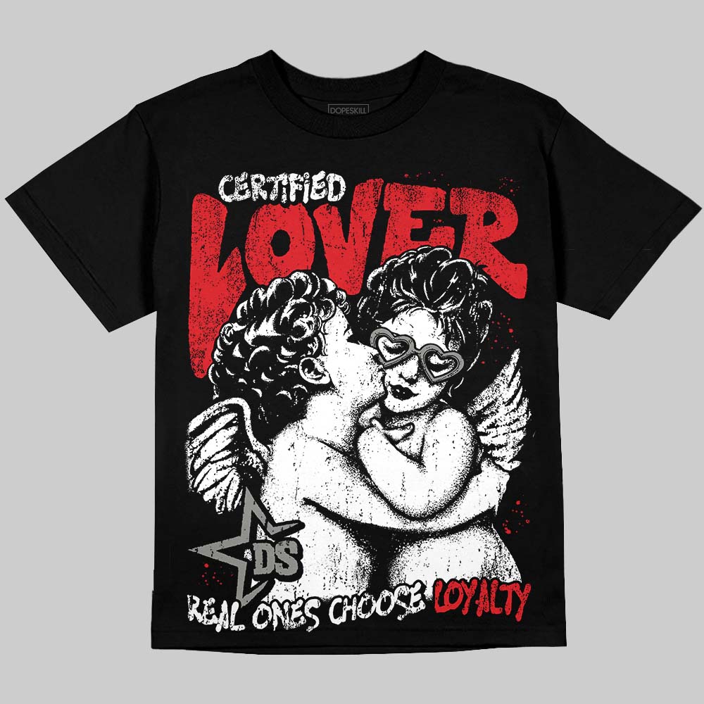 Jordan 4 Bred DopeSkill Oversize Print T-Shirt Real Ones Choose Loyalty Graphic Streetwear - Black