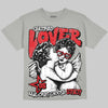 Jordan 4 Bred DopeSkill Oversize Print T-Shirt Real Ones Choose Loyalty Graphic Streetwear - Grey