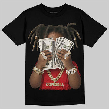 Jordan 4 Bred DopeSkill T-Shirt Rich Youth Graphic Streetwear - Black