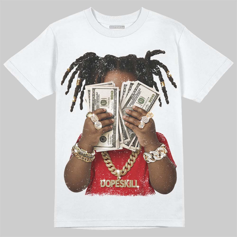 Jordan 4 Bred DopeSkill T-Shirt Rich Youth Graphic Streetwear - White