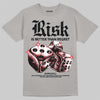 Jordan 4 Bred DopeSkill T-Shirt Risk Is Better Than Regret Graphic Streetwear - Gravel