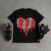 Bred 4s DopeSkill T-Shirt Slime Drip Heart Graphic