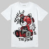 Jordan 4 Bred DopeSkill T-Shirt Smile Through The Pain Graphic Streetwear - White