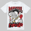 Jordan 4 Bred DopeSkill T-Shirt Sorry I've Been Trappin Graphic Streetwear - White