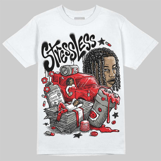 Jordan 4 Bred DopeSkill T-Shirt Stressless Graphic Streetwear - White