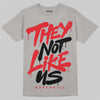 Jordan 4 Bred DopeSkill T-Shirt They Not Like Us Graphic Streetwear - Gravel
