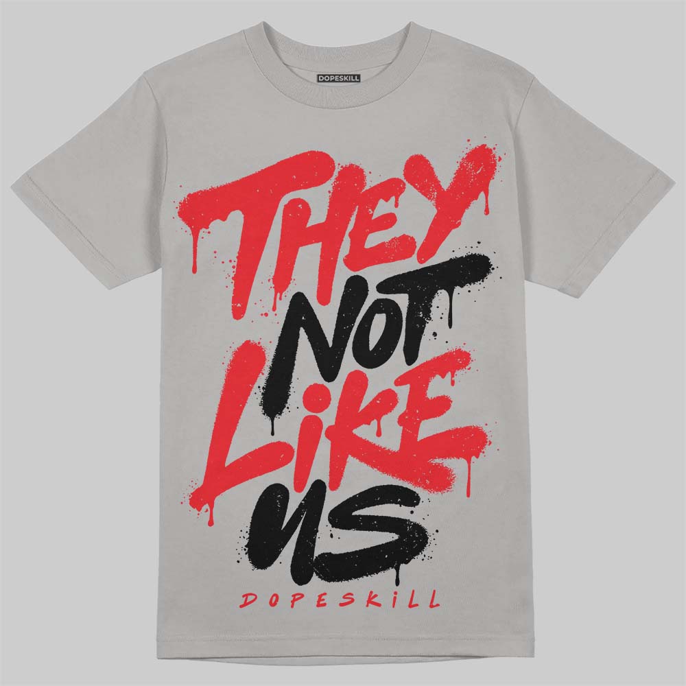 Jordan 4 Bred DopeSkill T-Shirt They Not Like Us Graphic Streetwear - Gravel