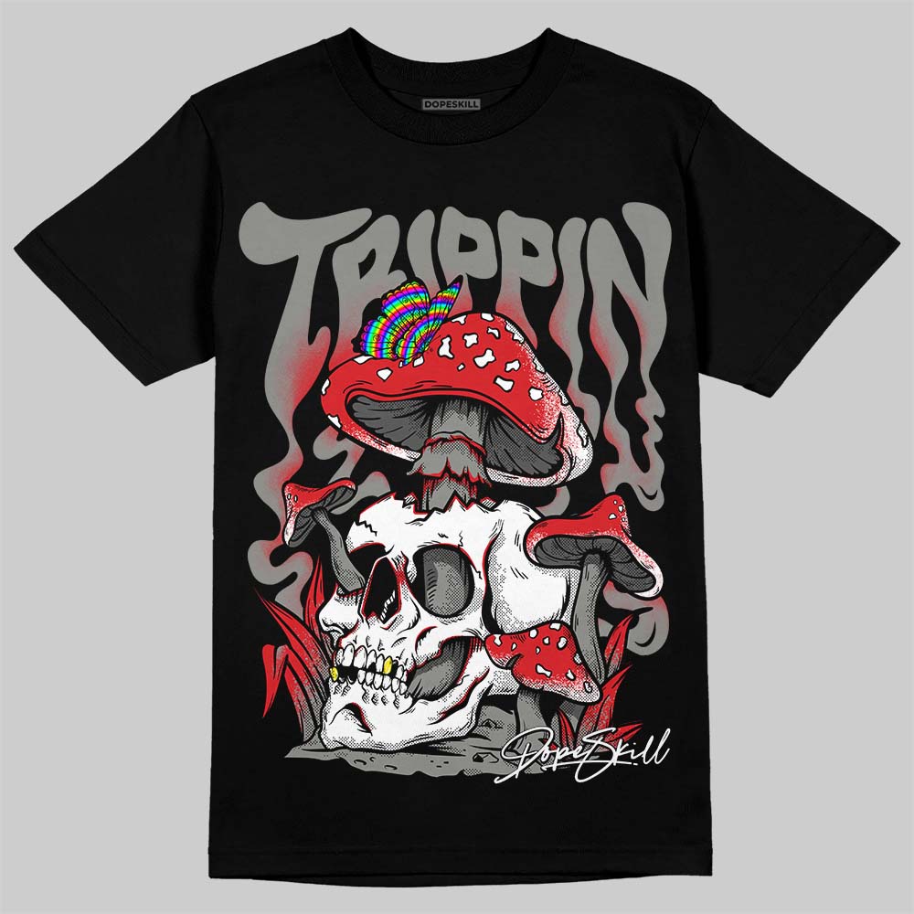 Jordan 4 Bred DopeSkill T-Shirt Trippin Graphic Streetwear - Black