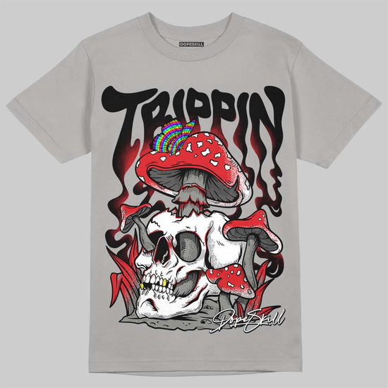 Jordan 4 Bred DopeSkill T-Shirt Trippin Graphic Streetwear - Gravel