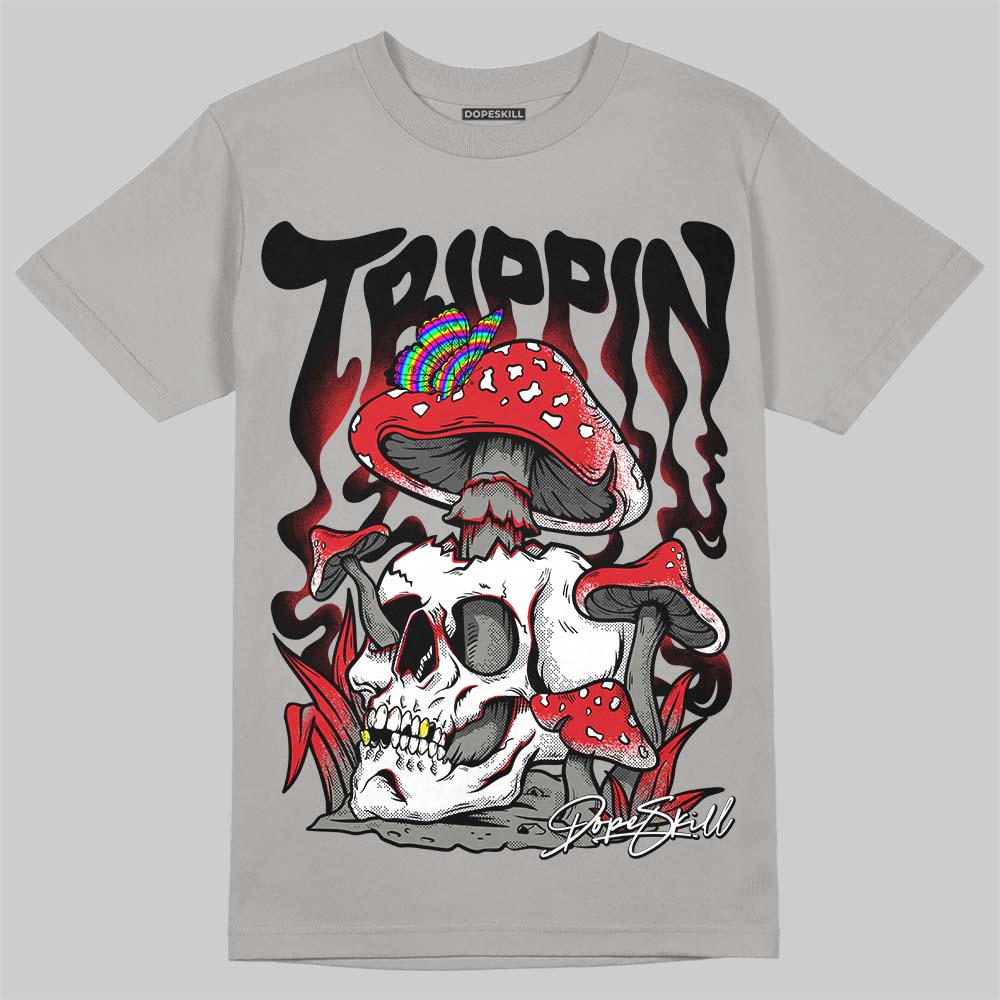 Jordan 4 Bred DopeSkill T-Shirt Trippin Graphic Streetwear - Gravel