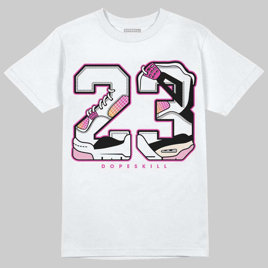 Jordan 4 Comic DopeSkill T-Shirt 23 with 4s Pattern Graphic Streetwear - White