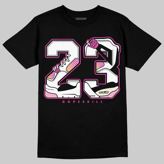 Jordan 4 Comic DopeSkill T-Shirt 23 with 4s Pattern Graphic Streetwear - Black