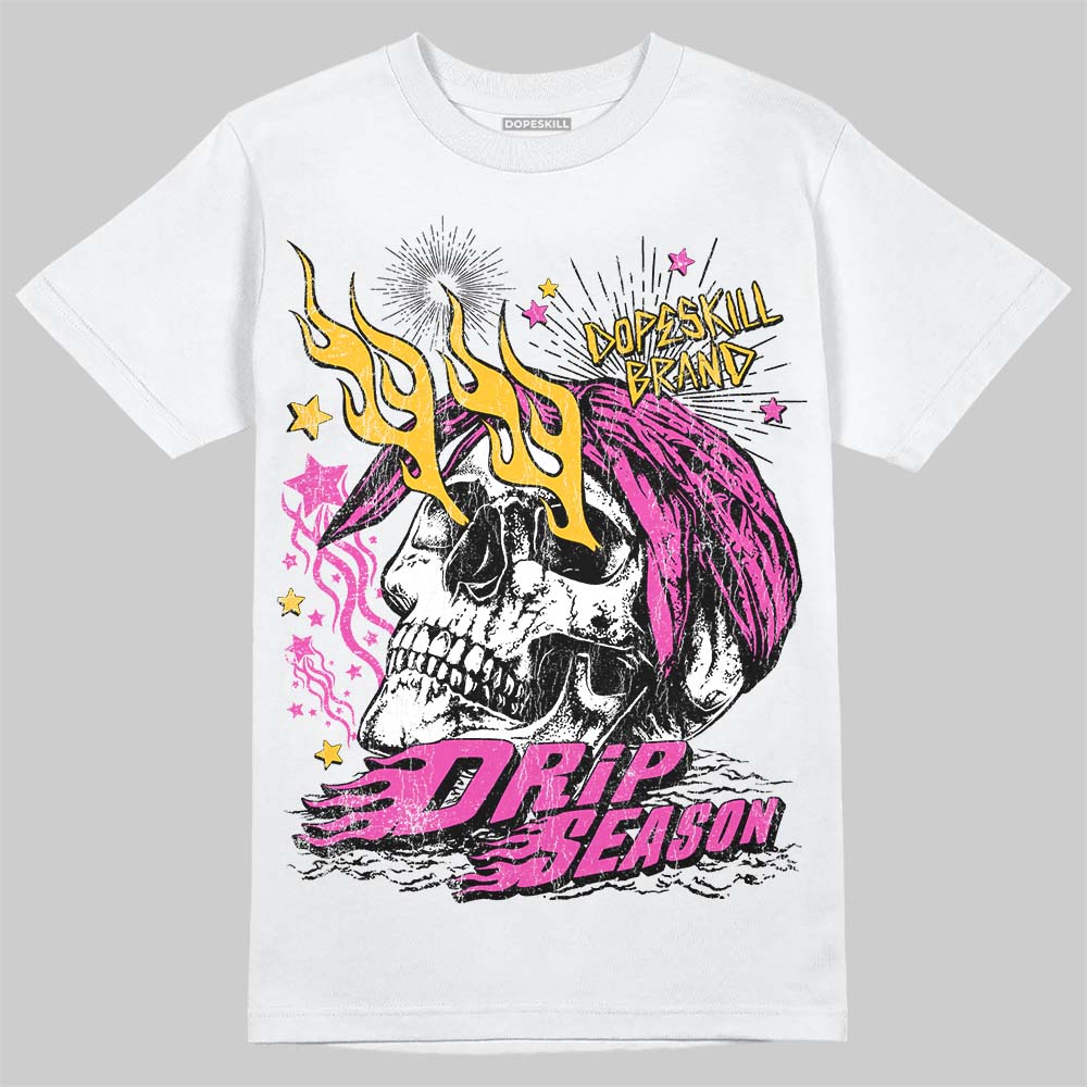 Jordan 4 Comic DopeSkill T-Shirt Drip Season Graphic Streetwear - White