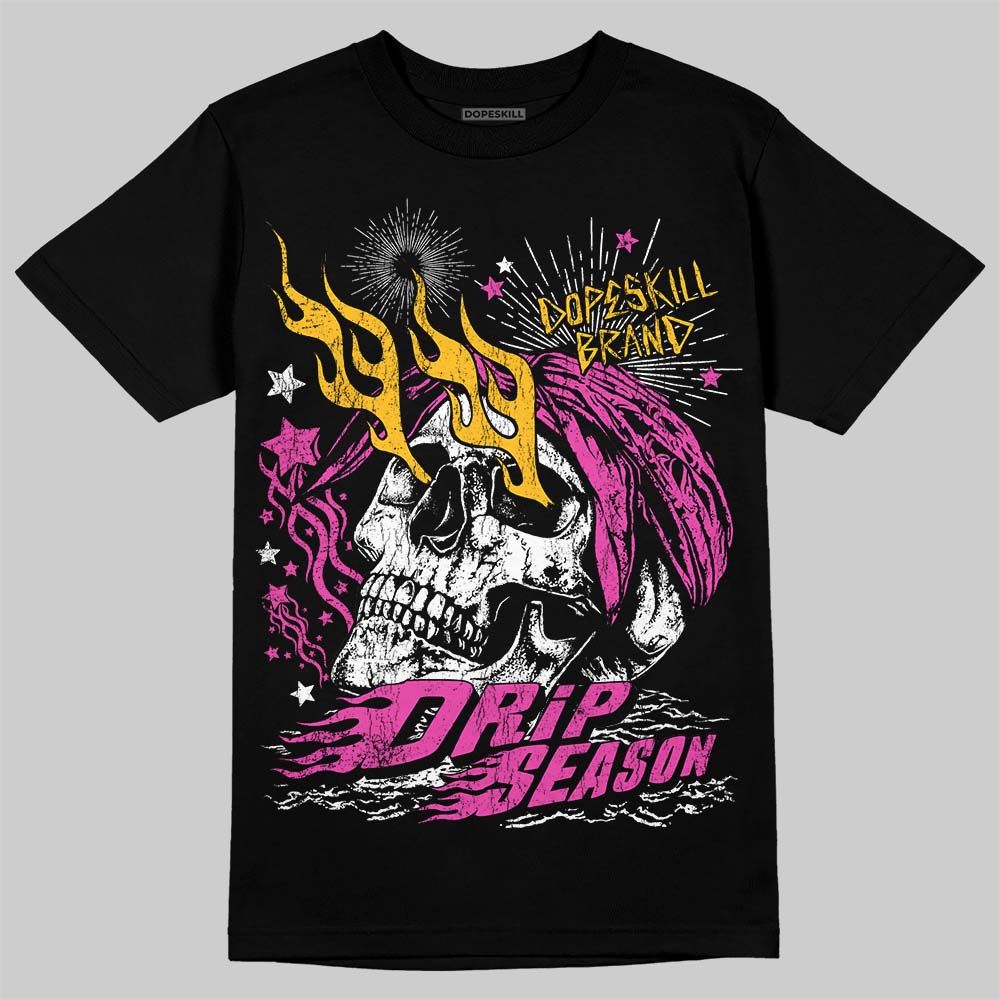 Jordan 4 Comic DopeSkill T-Shirt Drip Season Graphic Streetwear - Black
