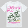 Jordan 4 Comic DopeSkill T-Shirt Forever Paid Graphic Streetwear - White