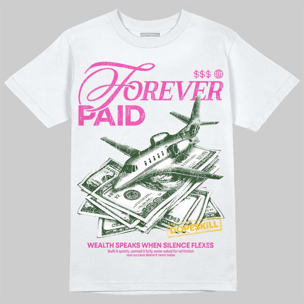 Jordan 4 Comic DopeSkill T-Shirt Forever Paid Graphic Streetwear - White