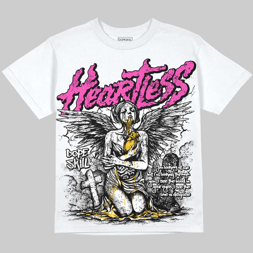 Jordan 4 Comic DopeSkill Oversize Print T-Shirt Heartless Graphic Streetwear - White 