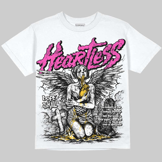 Jordan 4 Comic DopeSkill Oversize Print T-Shirt Heartless Graphic Streetwear - White 