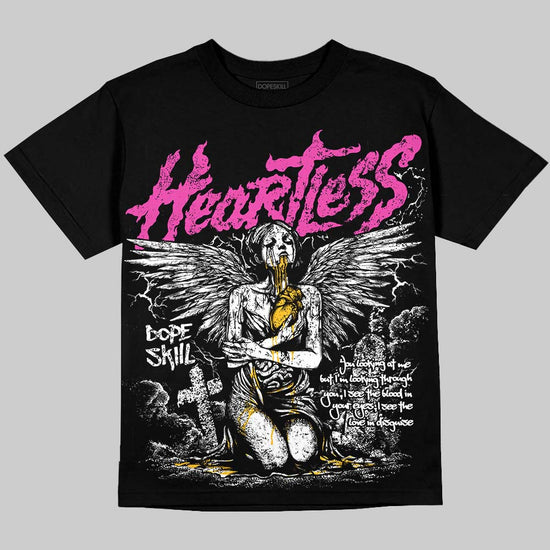 Jordan 4 Comic DopeSkill Oversize Print T-Shirt Heartless Graphic Streetwear - Black