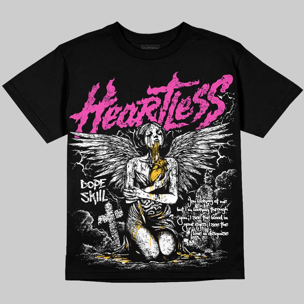 Jordan 4 Comic DopeSkill Oversize Print T-Shirt Heartless Graphic Streetwear - Black
