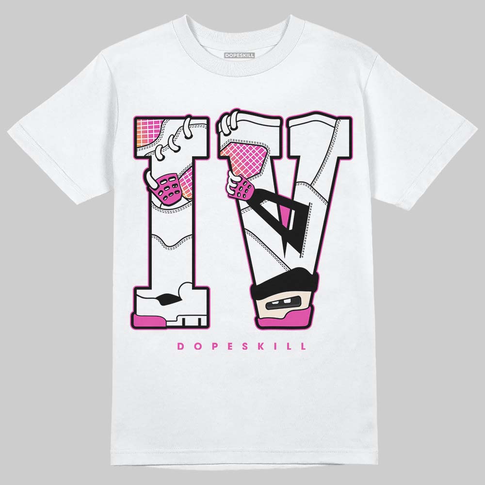 Jordan 4 Comic DopeSkill T-Shirt IV Jordan 4 Graphic Streetwear - White