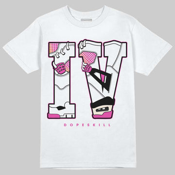 Jordan 4 Comic DopeSkill T-Shirt IV Jordan 4 Graphic Streetwear - White