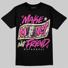 Jordan 4 Comic DopeSkill T-Shirt Make Money Not Friend Typo Graphic Streetwear - Black